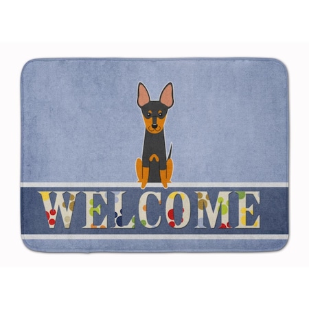 Carolines Treasures English Toy Terrier Welcome Machine Washable Memory Foam Mat BB5690RUG
